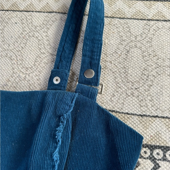 Corduroy jumper dress size L - forever 21 Blue - Picture 2 of 6